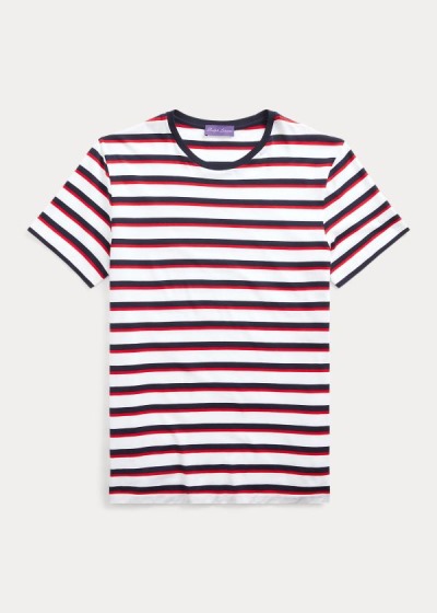 Men's Ralph Lauren Striped Lisle T Shirts | 834751APY